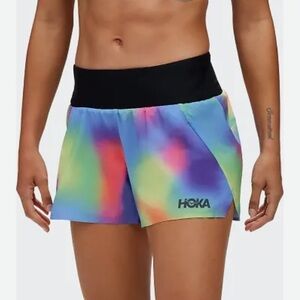 Hoka 4” awaken energy multi color rainbow short